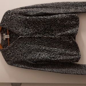 V-neck marled cardigan
